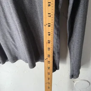 Gap Vintage Y2k The Favorite‎ Crew Long Sleeve TShirt Charcoal Gray L Tall Elena thumbnail 5