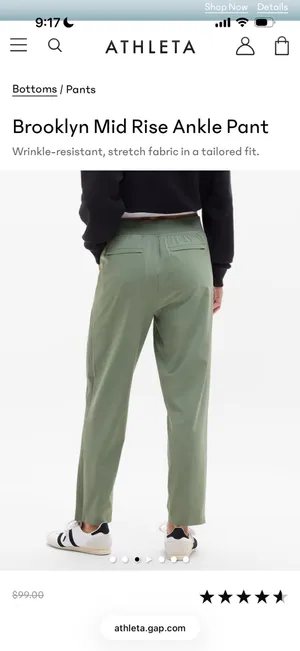 Athleta Brooklyn Ankle Pants Mid-Rise 6 Women’s thumbnail 2