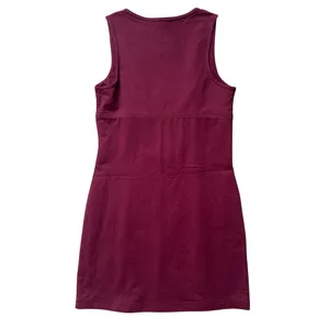 Anthropologie Daily‎ Practice Burgundy Slim Tank Mini Dress Square Neck Size XS thumbnail 4