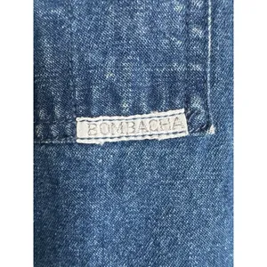 VTG 90s C&A Bombacha Cotton Denim Utility Vest Snap Button Sleeveless Jacket L thumbnail 2