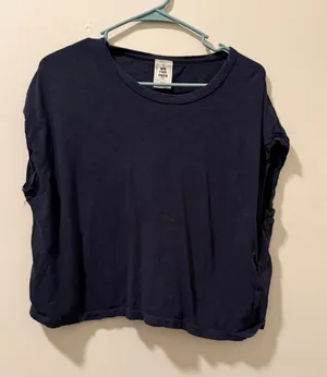 WE THE FREE Cropped T Shirt Navy Blue Boxy Fit XS TP thumbnail 1