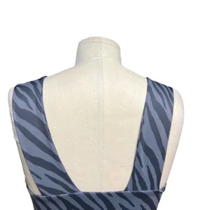 Allfenix Bandeau Sports‎ Bra Tiger Animal Print Stretch Gray Black Size Medium thumbnail 7