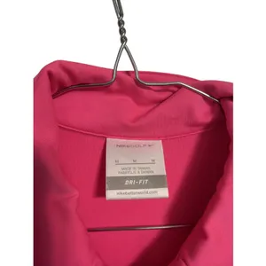 Nike Golf Womens Pink Dri-FIT Sleeveless Quarter Zip Polo Shirt‎ 520549-641 M thumbnail 3
