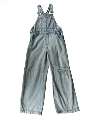 Wild Fable Light Blue Baggy Overalls thumbnail 3