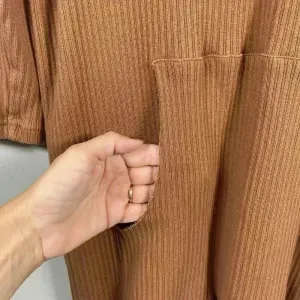FREE PEOPLE Beach‎ Phoenix Ribbed Mini Dress Size S Small Brown Coverup Vacation thumbnail 6