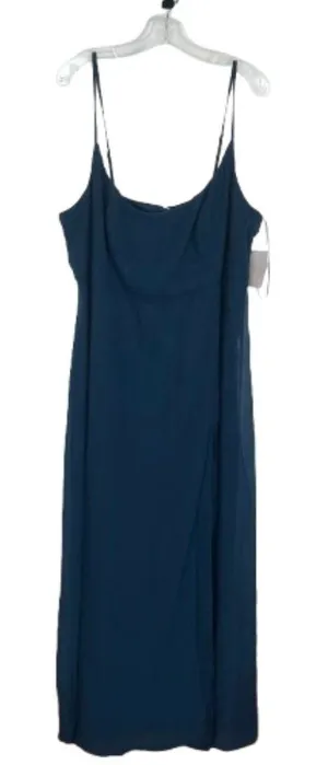 NWT Birdy Grey Womens Plus Size 2X Blue Grace Chiffon Maxi Dress with Slit NEW thumbnail 1