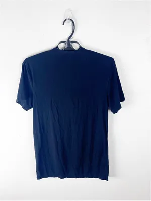 QUINCE Black Supima Cotton Blend V-Neck Short Sleeves Tee Size Large thumbnail 2