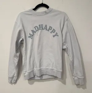 MADHAPPY Light Blue Crewneck Lightweight Sweater XS thumbnail 1