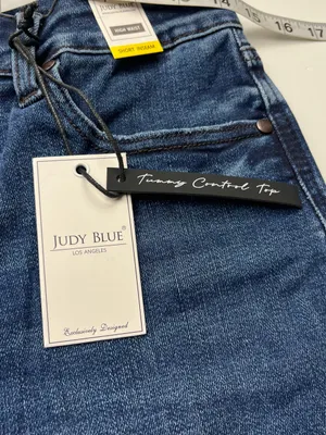 Judy Blue Boot Cut Dark Blue Denim Jean Womens Size 9 / 29 Short Inseam NEW thumbnail 5