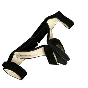 Jeffrey Campbell Lindsay Black Suede Heeled Sandals With Ankle Strap 5 Classic thumbnail 9