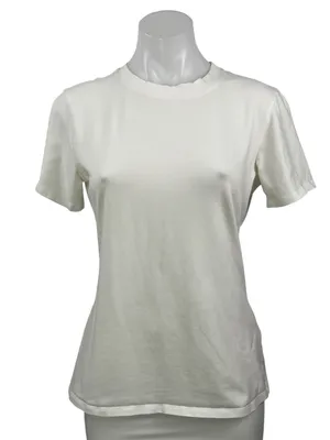 Sportmax Women's White Crew Neck Short Sleeve Basic T Shirt Tee Top Size M thumbnail 1