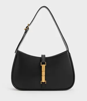 Charles & Keith Cesia Metallic Accent Shoulder Bag thumbnail 1