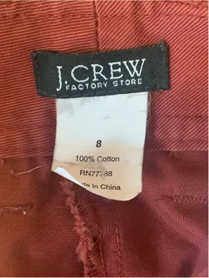 J.Crew Factory Wide Leg Pants Wine Burgundy Size 8 thumbnail 2