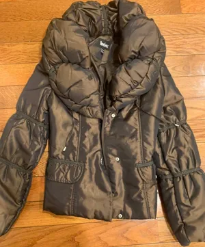 STUNNING VINTAGE TREASURE snowsmile metallic Brown Moscow Chic Quilted Puffer s thumbnail 5
