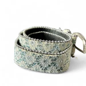 Y2K Waist Belt Silver Blue Mesh Sequin Beaded Boho Fairycore Capsule Wardrobe thumbnail 6