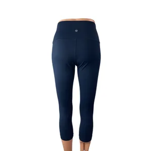 Lululemon Women's Blue Mid Rise Skinny Yoga Athletic Activewear Leggings Pants 6 thumbnail 4