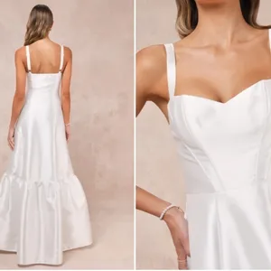 LULU's Bridal Wedding Shower Rehearsal Dinner Reception Bustier Maxi Dress thumbnail 3