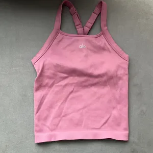 Alo Yoga Seamless Ribbed Favorite Full Length Bra Tank Pink Wild Rose XS thumbnail 2