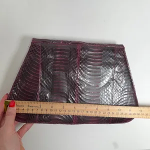 J. Renee Small Crossbody Bag Purple Snakeskin Embossed Vintage Faux Leather thumbnail 11
