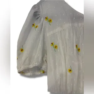 For Love & Lemons Womens Swedish Dot Embroidered Cottagecore‎ Sunflower Dress thumbnail 9