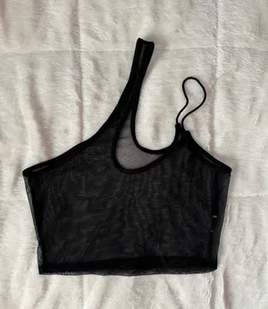 Mesh Crop Top Black thumbnail 1