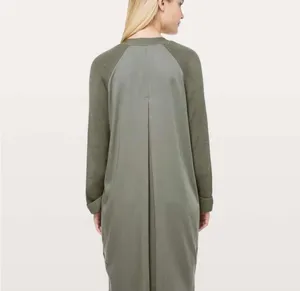 Lululemon Athletica Olive Green Open Front Cardigan Sweater thumbnail 4