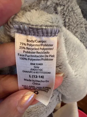 👘👘👘BOGOHO👘👘👘Plush Shawl Collar Women's Robe in Gray-Large thumbnail 12