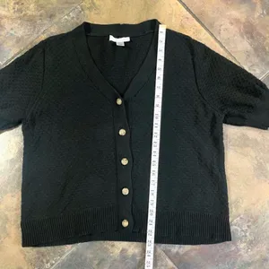 Christopher & Banks Women’s Knitted Black Cardigan Size Large thumbnail 5