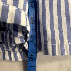 J. Crew Blue White Stripped Seersucker Tiered Dress Size 4 Preppy Southern EUC thumbnail 8