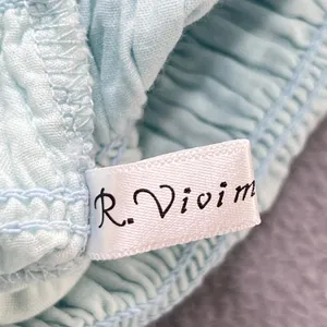 R.Vivimos Swiss Dot Smocked Maxi Dress Size Medium M‎ Light Blue Off Shoulder thumbnail 8