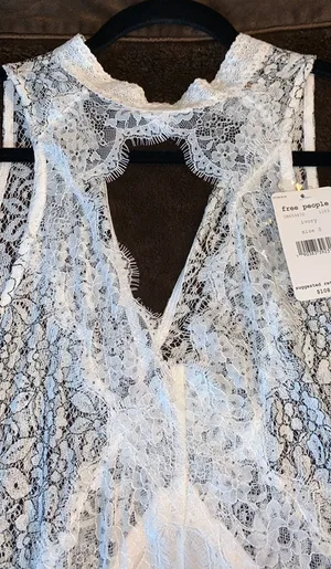 Free People Tell Tale Sleeveless Tunic in Ivory thumbnail 5