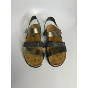 Naot Strappy Wedge Sandals Womens 39‎ Metallic Rhinestone Good Comfort Cork Sole thumbnail 3