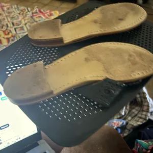 Jack Rogers Heritage black Leather Slip-On Flat Thong Sandals Women's Sz 8 m thumbnail 3