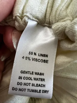 Emerson Fry Arctic Wolf Linen Blend Pull On Wide Leg Pants Cream XS thumbnail 8