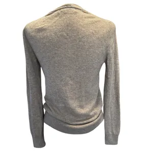 Quince 100% Cashmere Sweater Small V-Neck Taupe Beige Classic Minimalist thumbnail 4