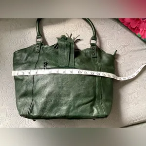 Genuine leather bag- beautiful modern color! 💚💚💚 thumbnail 10