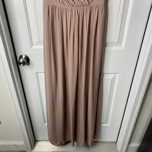 BHLDN Jenny Yoo lace mocha mousse‎ bridesmaid maxi dress size 2 wedding guest thumbnail 5
