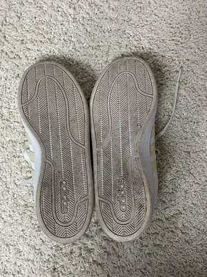 adidas White Cloudfoam Classic three striped sneakers thumbnail 11
