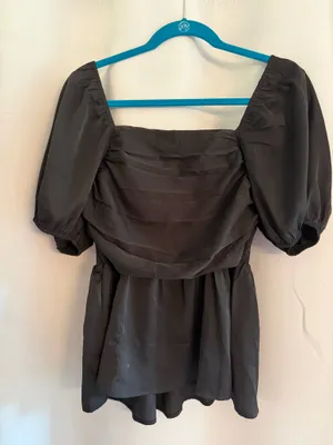 Black puff blouse thumbnail 2