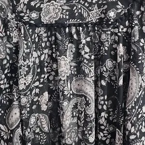 Massini Paisley Floral Print Top, Blouse. Size Medium thumbnail 5