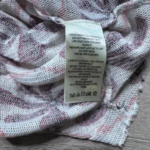 Free‎ People Floral Ruched V-Neck Top Purple Cream Long Sleeve Bell Cuff XS thumbnail 4