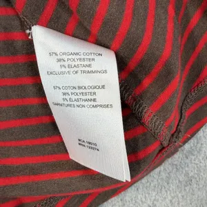 Lole Women's Medium Red Brown Striped Long Sleeve Top Cutout Back Active thumbnail 8