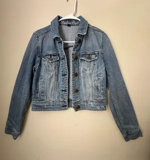 American Eagle Light Wash Denim Jacket Medium Jean Trucker Jacket thumbnail 1