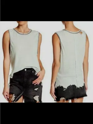 Free People distressed tank top thumbnail 2