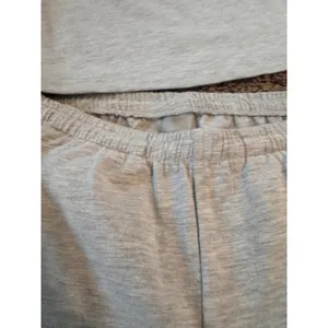 Harmony Balance 2 Piece Lounge Set Crop Top Wide Leg Pants Gray Size Small NWT thumbnail 3