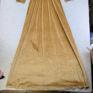 BALTIC BORN Sofia Gold Velvet Wrap‎ Maxi Dress Long Sleeve Women's Small thumbnail 6