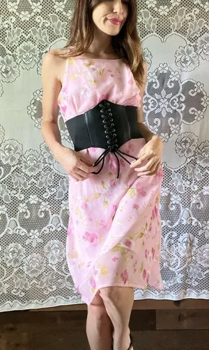 Vintage 90s Studio Y Sheer Slip Lined Floral Cottagecore Fairycore MIDI Dress thumbnail 4