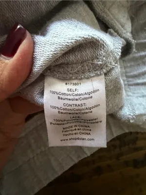 Anthropologie Dolan Left Coast Gray Lace Sleeve Sweatshirt Size S Style 173801 thumbnail 7