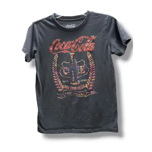 Coca-Cola Win Your Medal‎ Graphic T-Shirt Charcoal Gray Retro Americana XS thumbnail 2