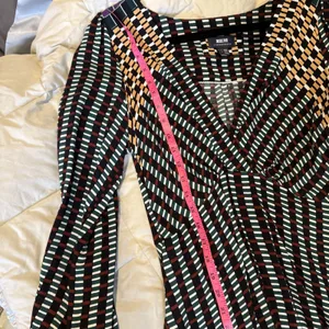 Maeve For Anthropologie Knee Length Dress Black Multi Color Long Sleeved Size 10 thumbnail 13